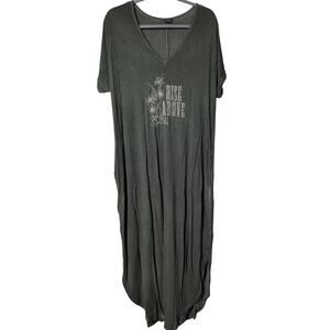Rise Above Women's Size XL Green Maxi Dresses with pockets